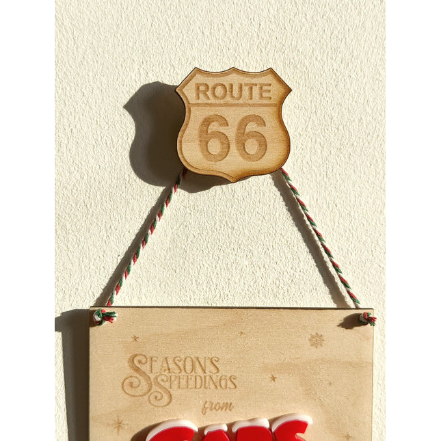 Route 66 Wooden Wall Hook