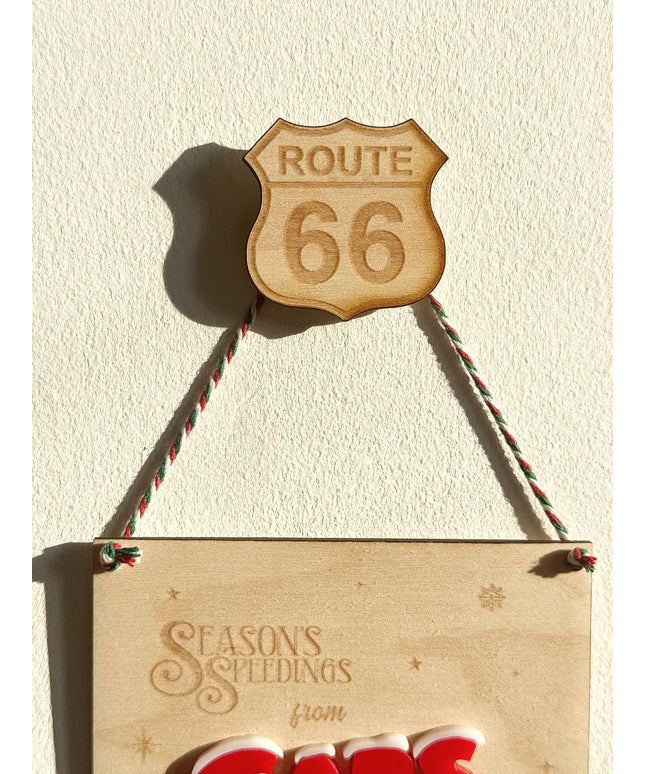Route 66 Wooden Wall Hook