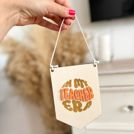 *CLEARANCE* Teacher Era Mini Pennant Flag