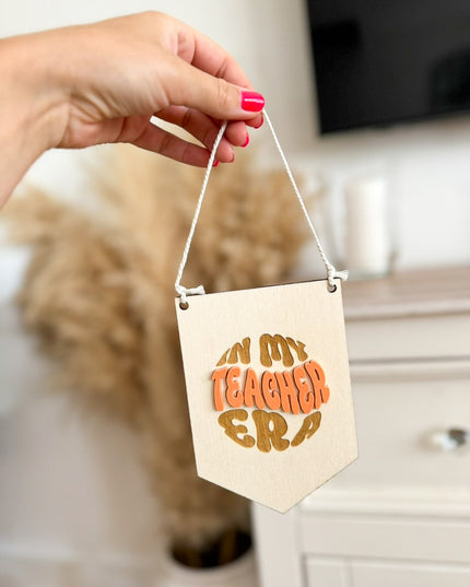 *CLEARANCE* Teacher Era Mini Pennant Flag
