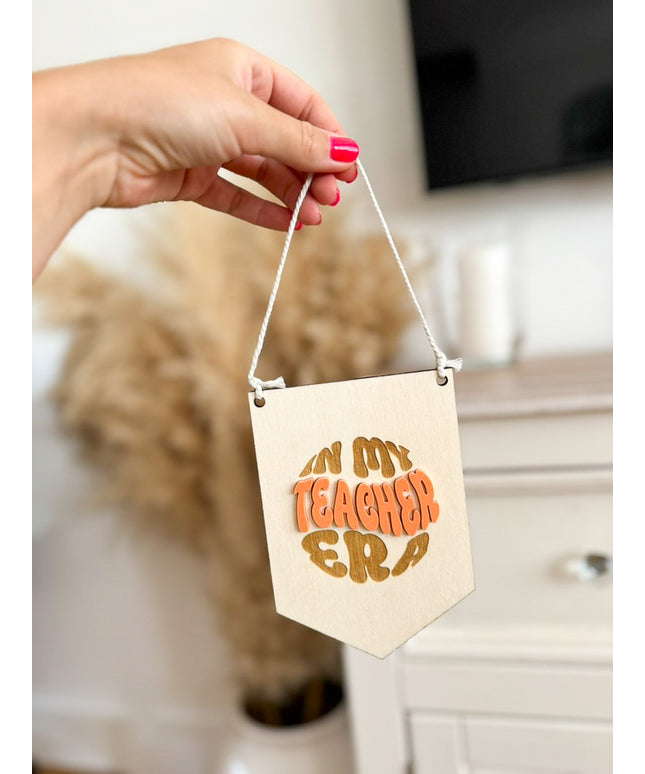 *CLEARANCE* Teacher Era Mini Pennant Flag